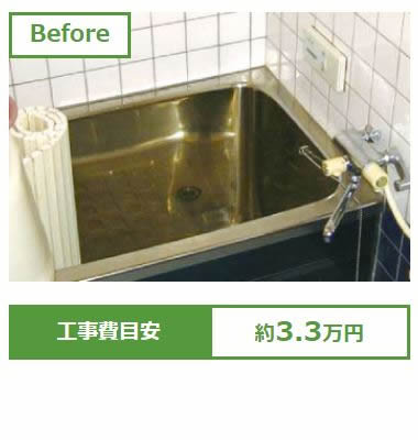 浴槽に入ったり出たりを、バランスよくサポート。before