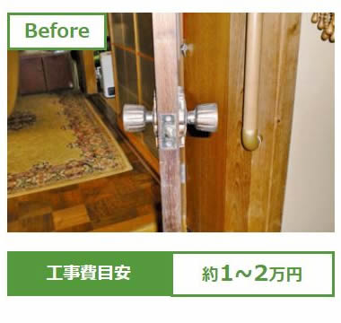 ドアの開閉がしにくい。before