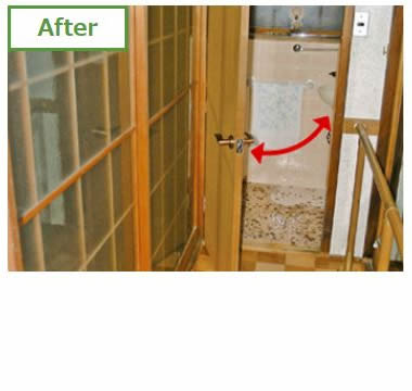 ドアの開閉リフォーム