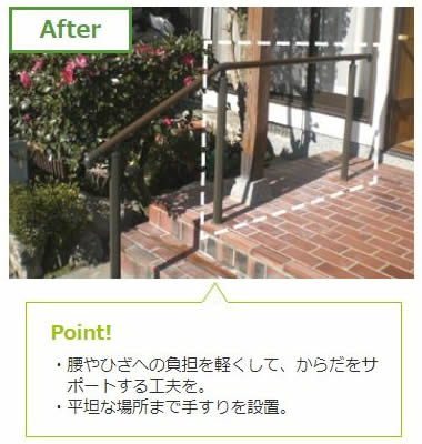 階段の上り下りが大変。after