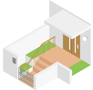 介護リフォーム　インターホン　階段